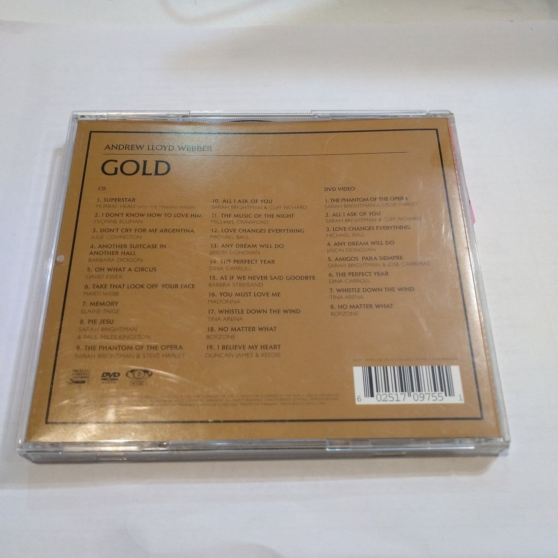 ซีดี Andrew Lloyd Webber - Gold - The Definitive Hit Singles Collection CD VG+