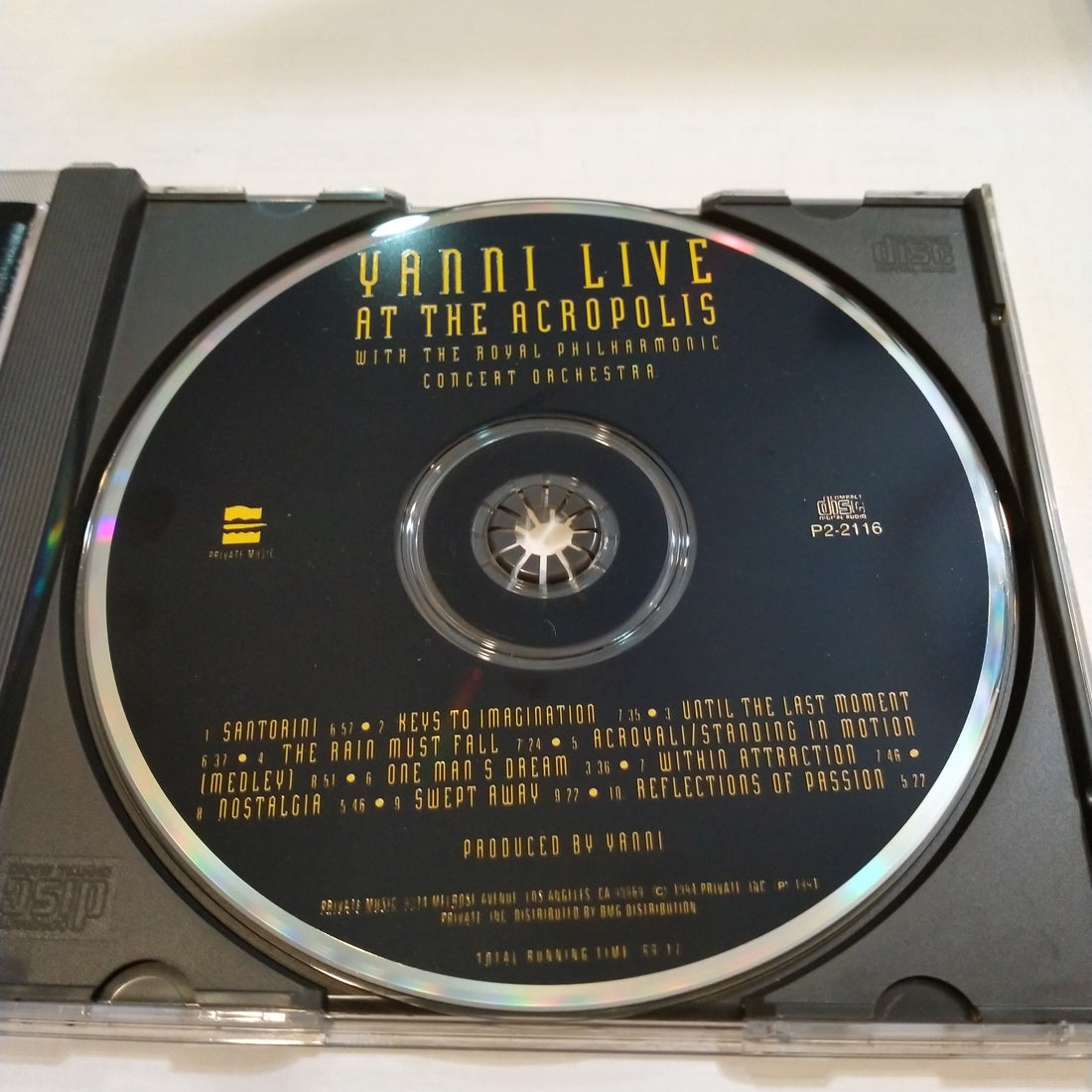 ซีดี Yanni With The Royal Philharmonic Concert Orchestra - Live At The Acropolis (CD) (VG+)