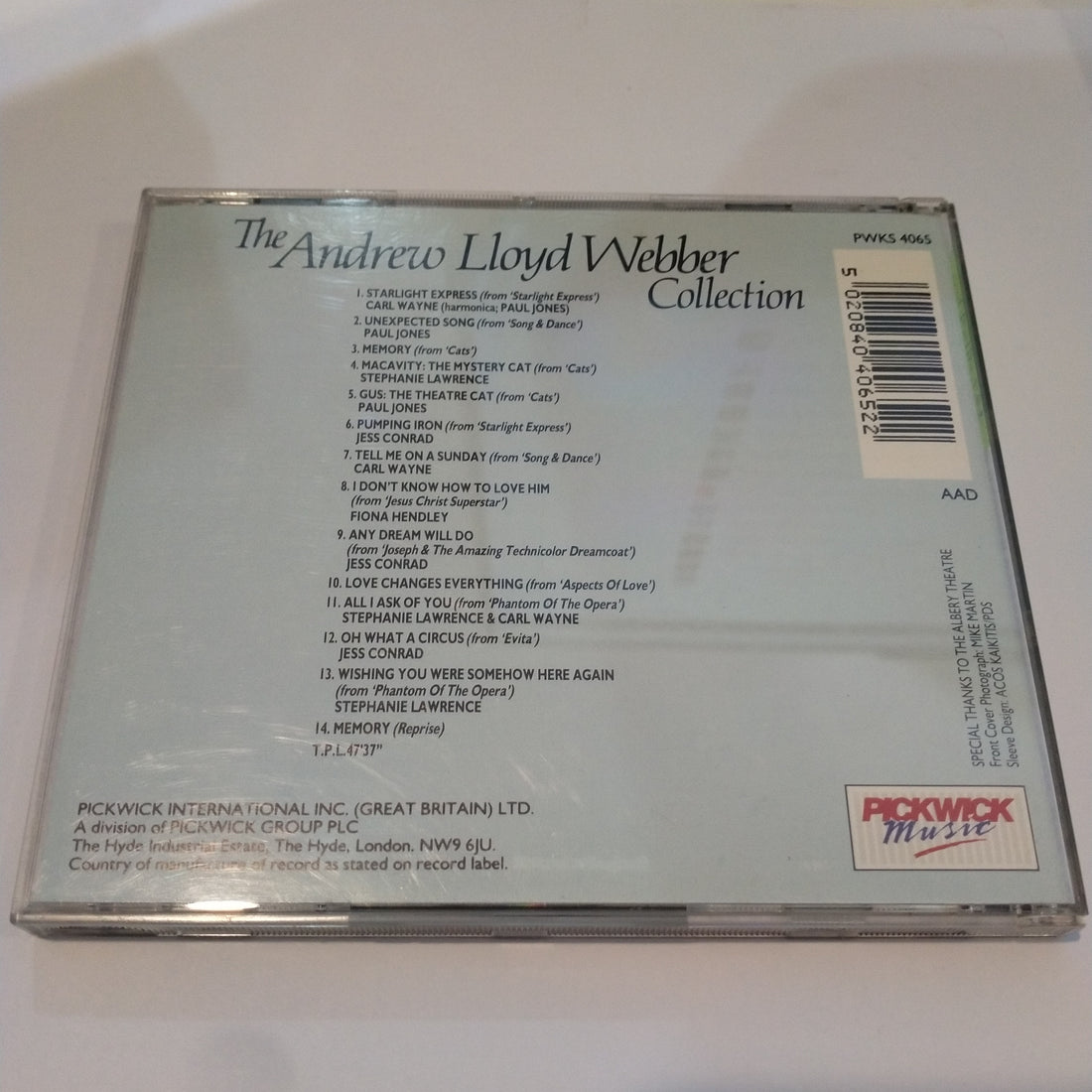 ซีดี Andrew Lloyd Webber, Various - The Andrew Lloyd Webber Collection (CD) (VG+)