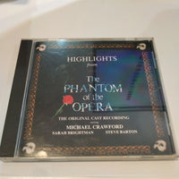 ซีดี Andrew Lloyd Webber - Highlights From The Phantom Of The Opera - The Original Cast Recording CD VG