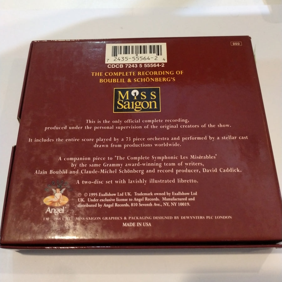 ซีดี Cameron Mackintosh Presents Alain Boublil & Claude-Michel Schönberg - The Complete Recording Of Boubilil & Schönberg's Miss Saigon CD VG