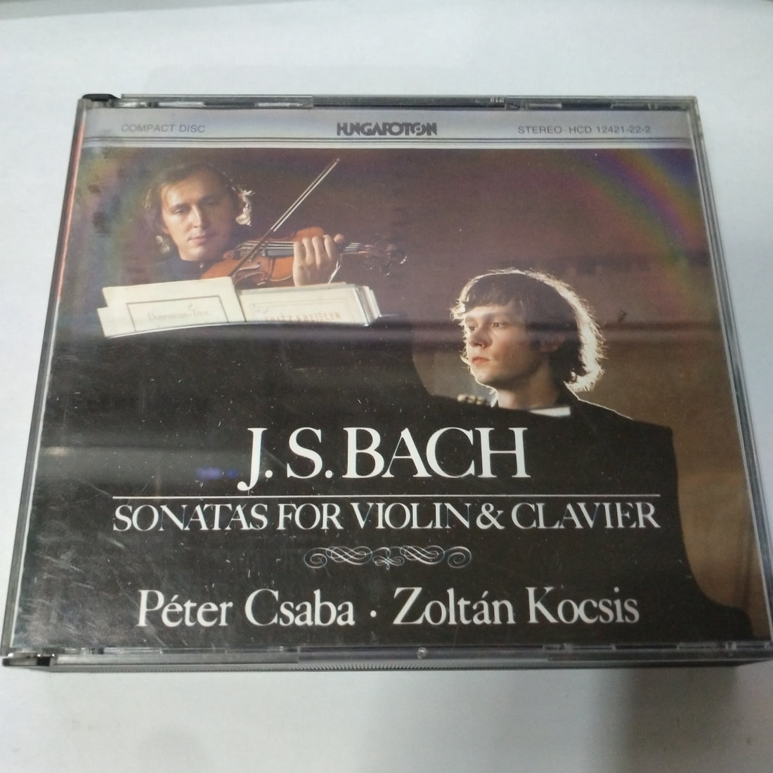 Johann Sebastian Bach - Péter Csaba, Zoltán Kocsis - Sonatas For Violin And Clavier (CD) (VG+)