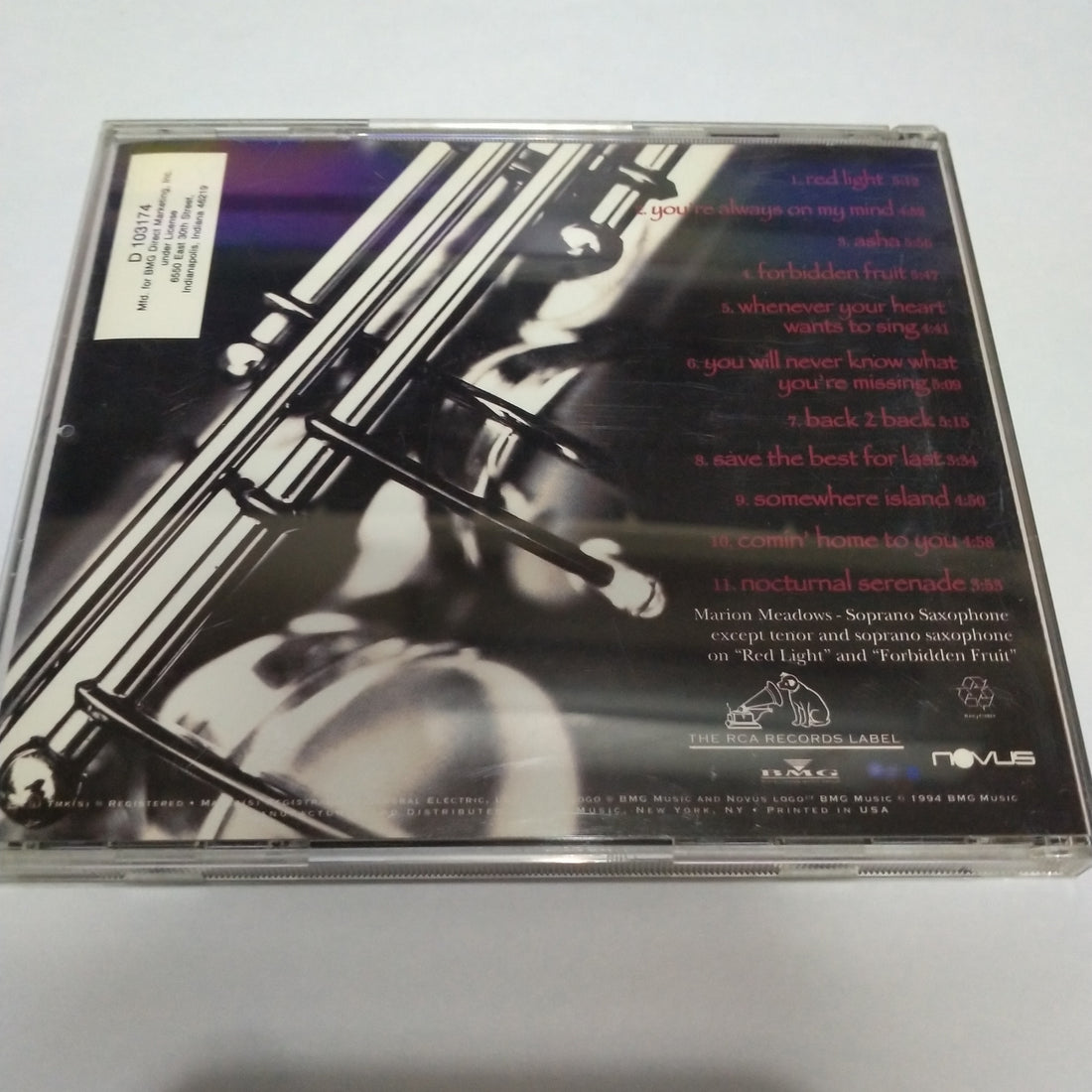 ซีดี Marion Meadows - Forbidden Fruit (CD) (VG+)