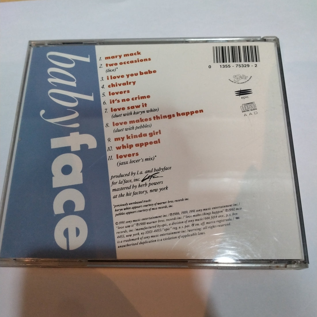 ซีดี Babyface - A Closer Look CD VG