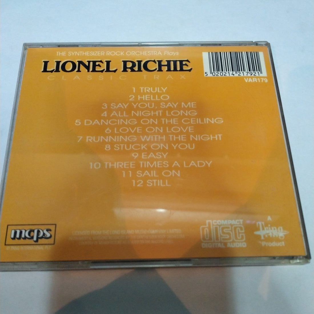 ซีดี The Rockridge Synthesizer Orchestra - Plays Lionel Richie  (CD) (VG)