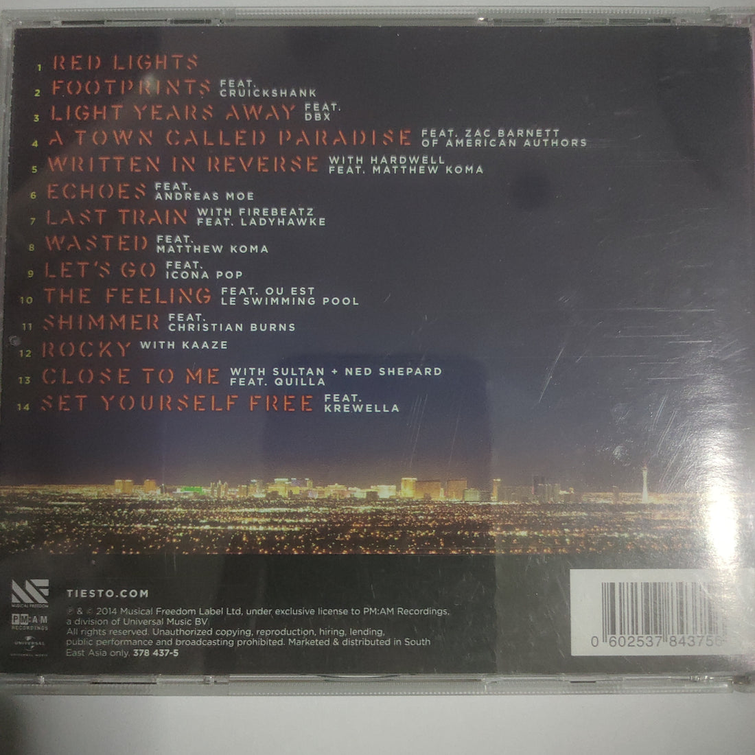 ซีดี DJ Tiësto - A Town Called Paradise CD VG+