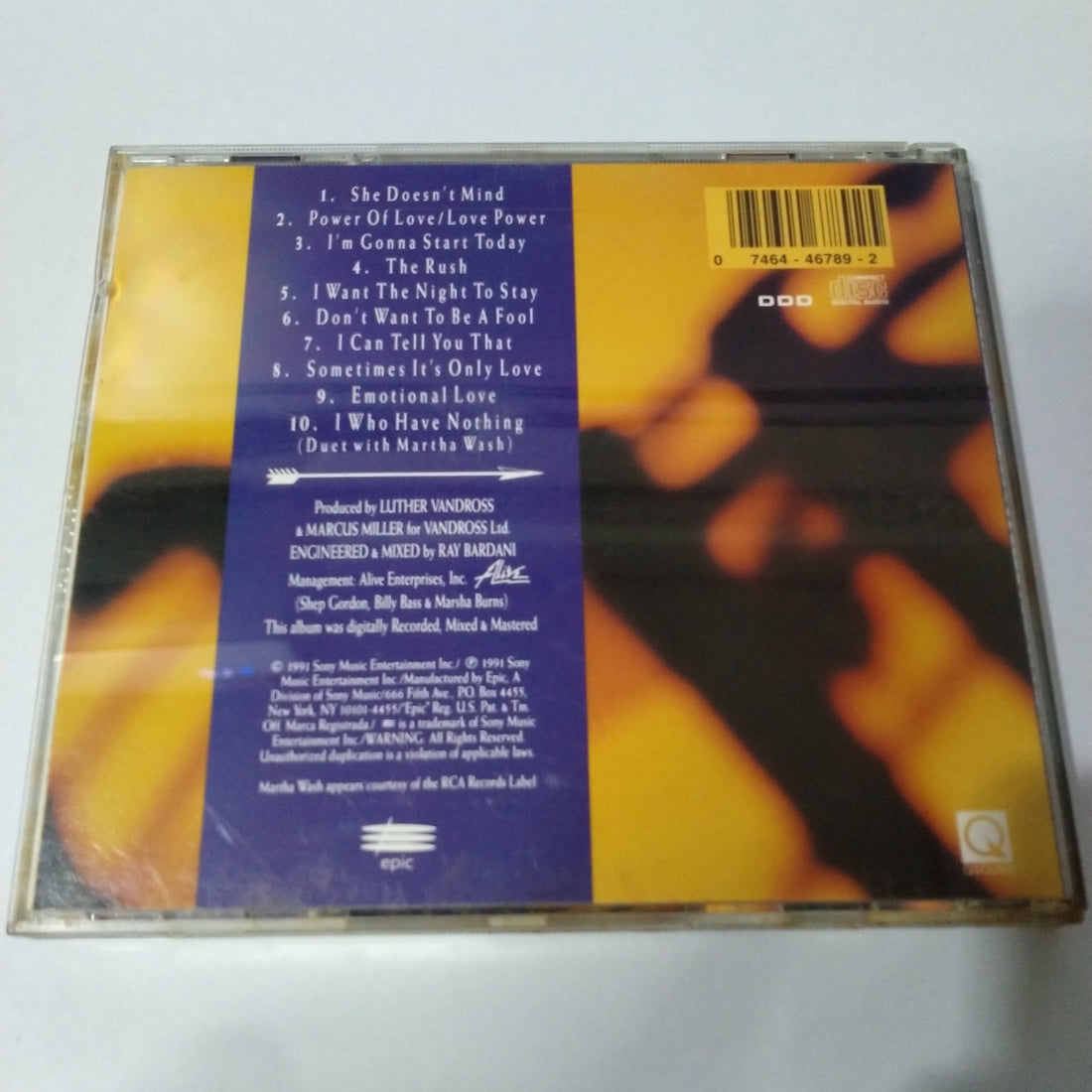 ซีดี Luther Vandross - Power Of Love (CD) (VG)