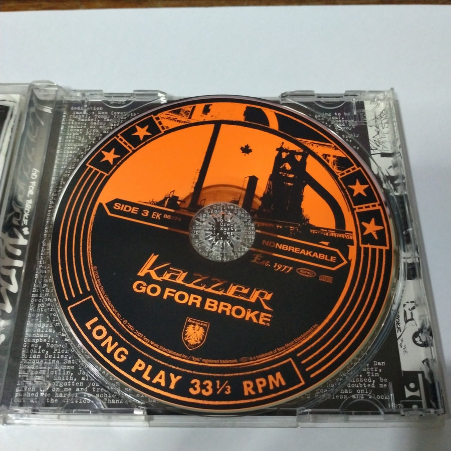 ซีดี Kazzer - Go For Broke (CD) (VG+)