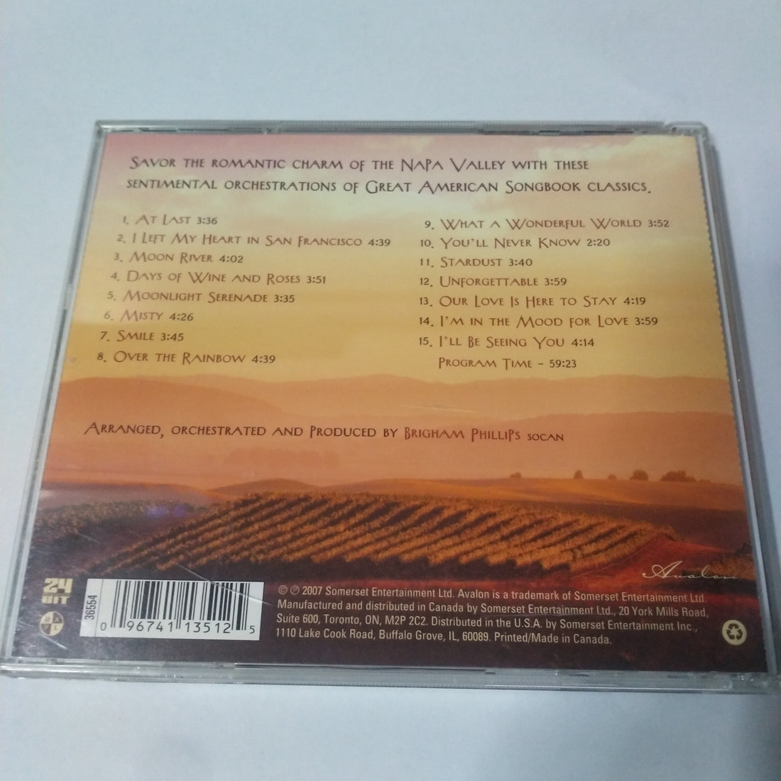 ซีดี Moscow Festival Orchestra - Napa Valley - A Romantic Journey CD VG