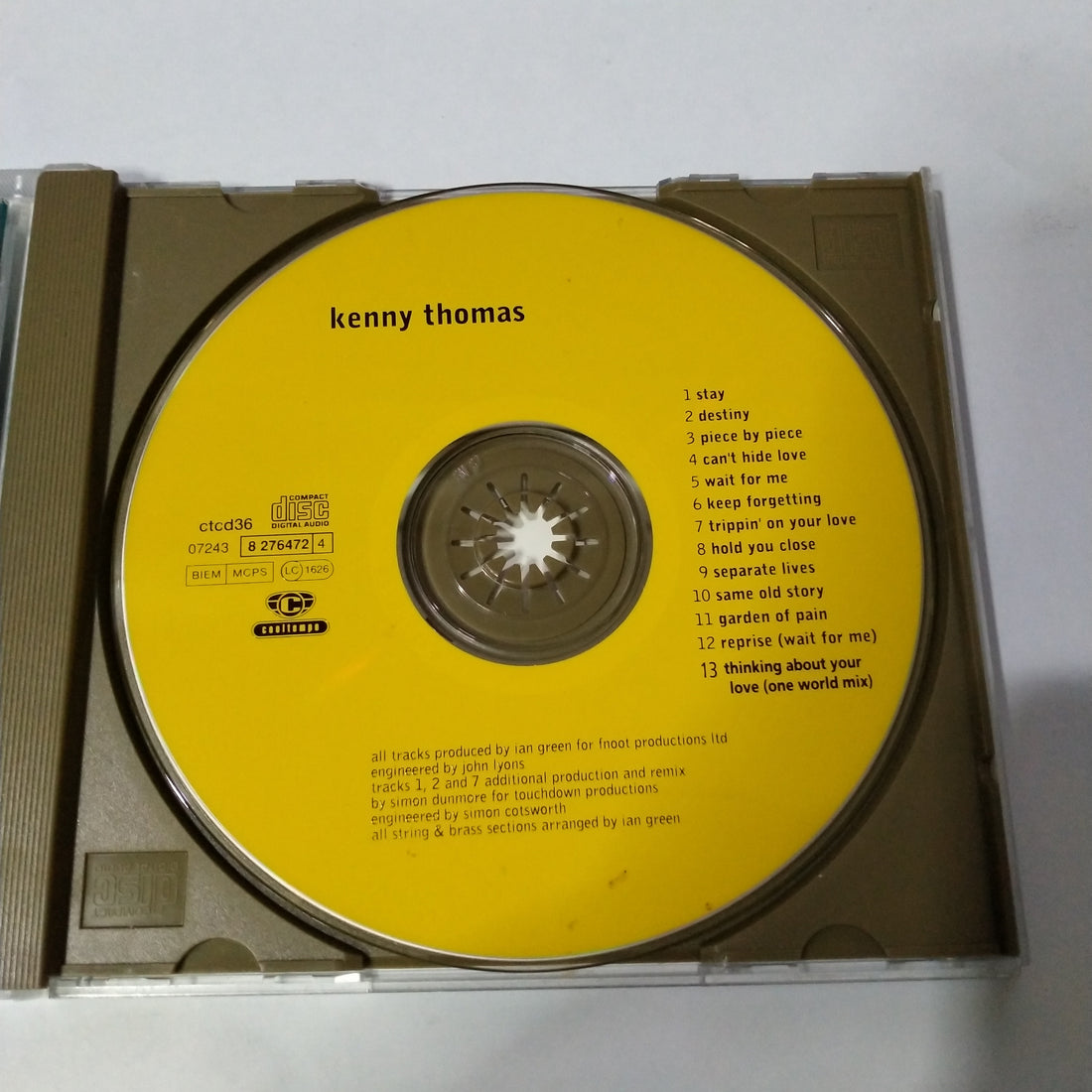 ซีดี Kenny Thomas - Wait For Me CD VG+