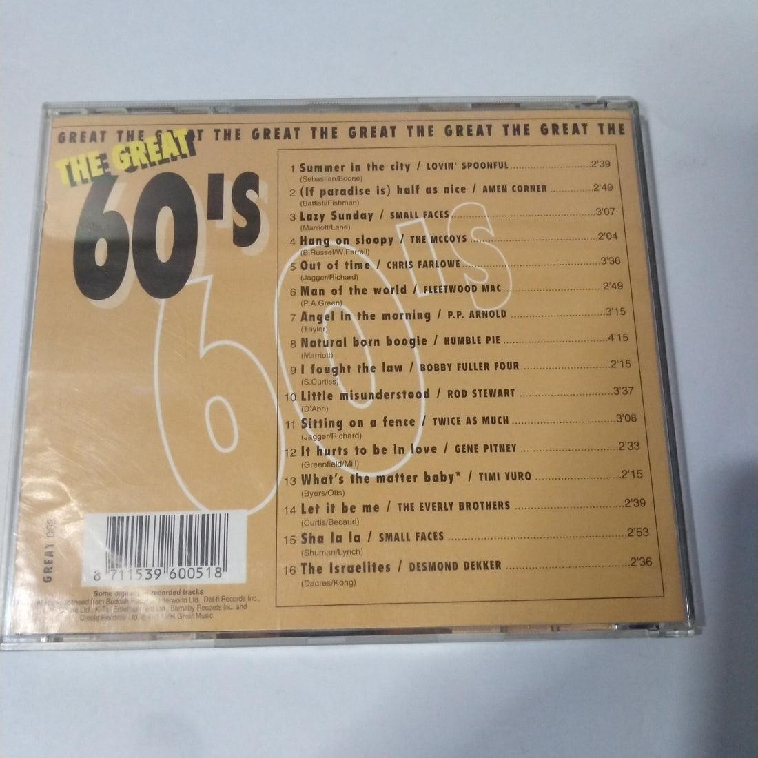 ซีดี Various - The Great 60's (CD) (VG+)