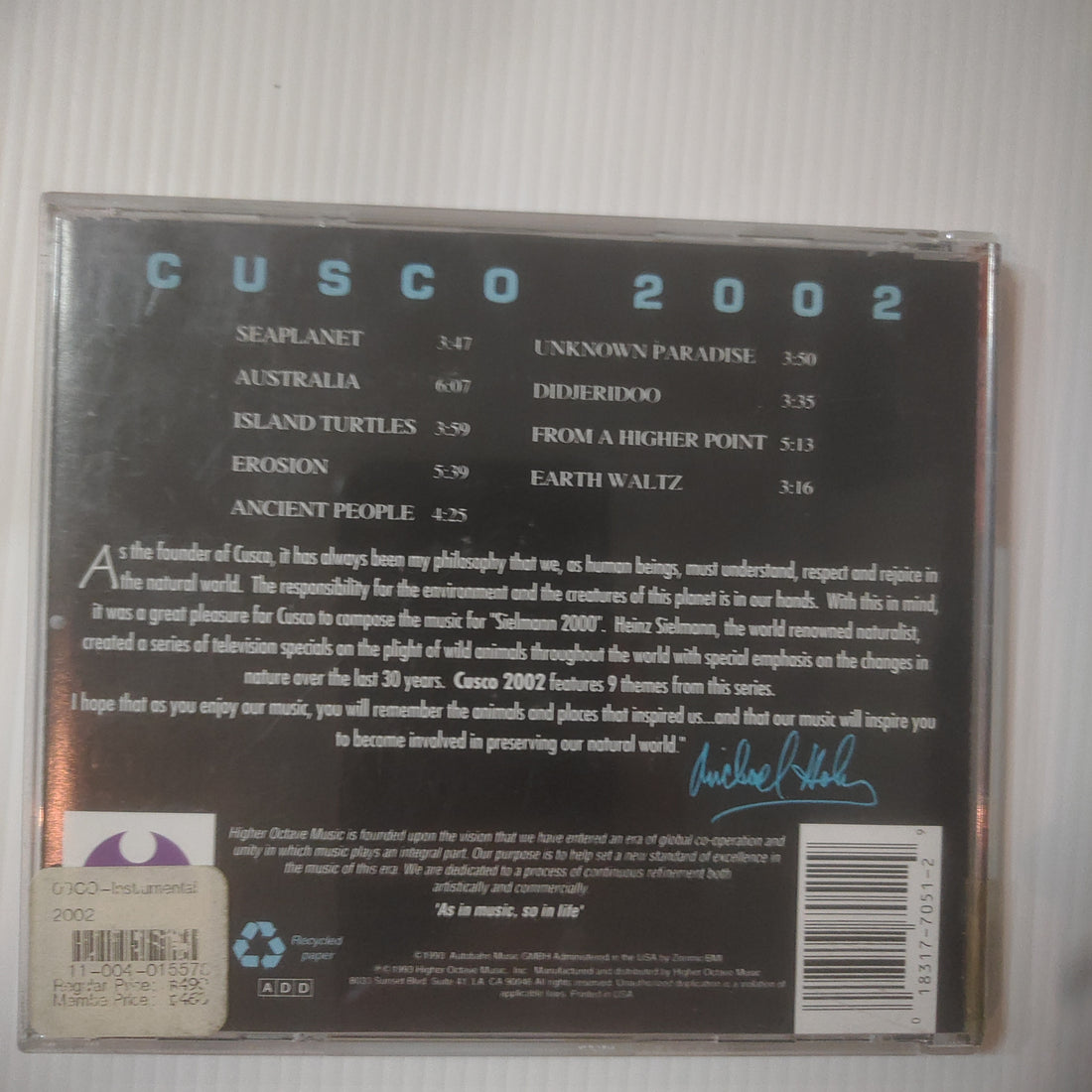 ซีดี Cusco - 2002 (CD) (G)