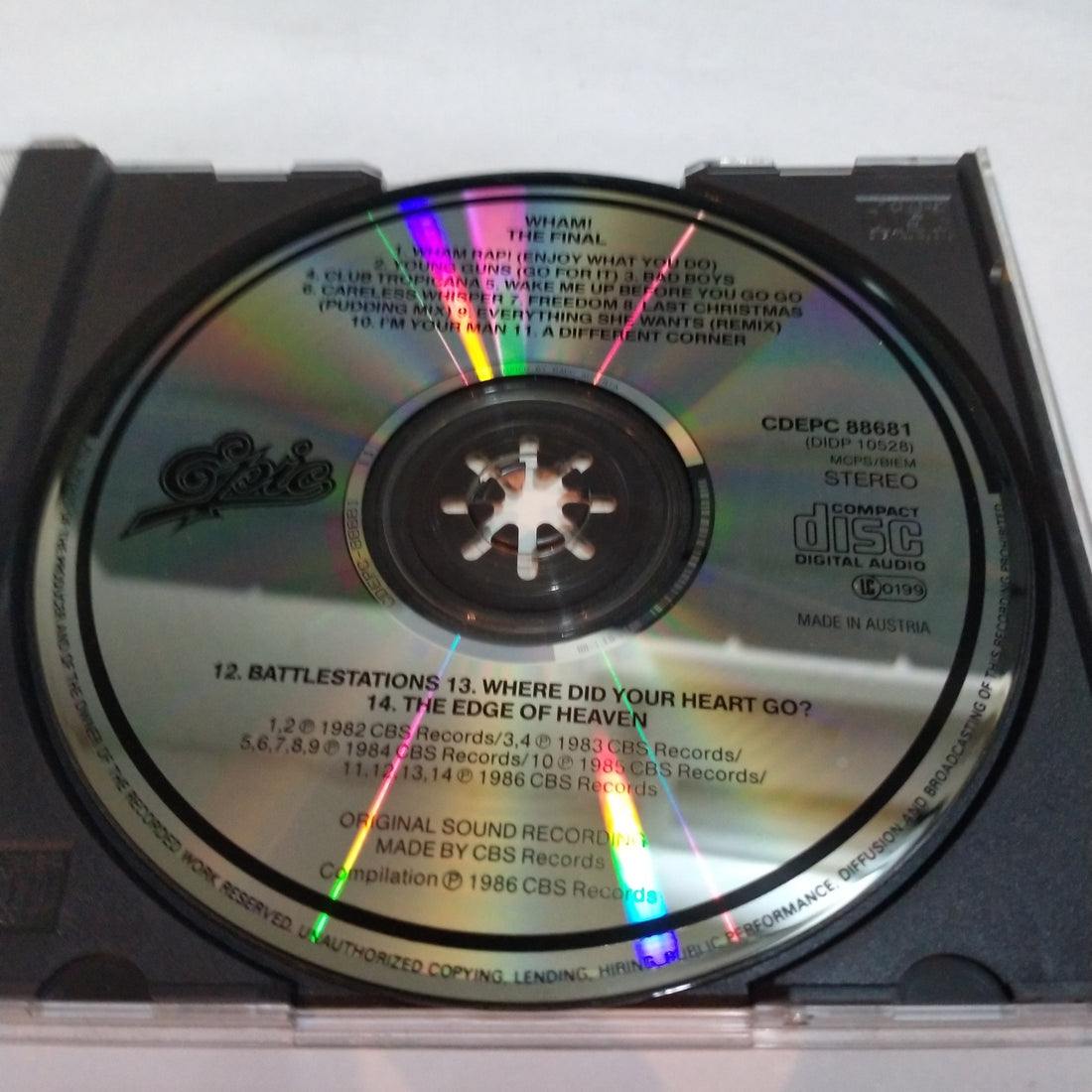 ซีดี Wham! - The Final CD VG+