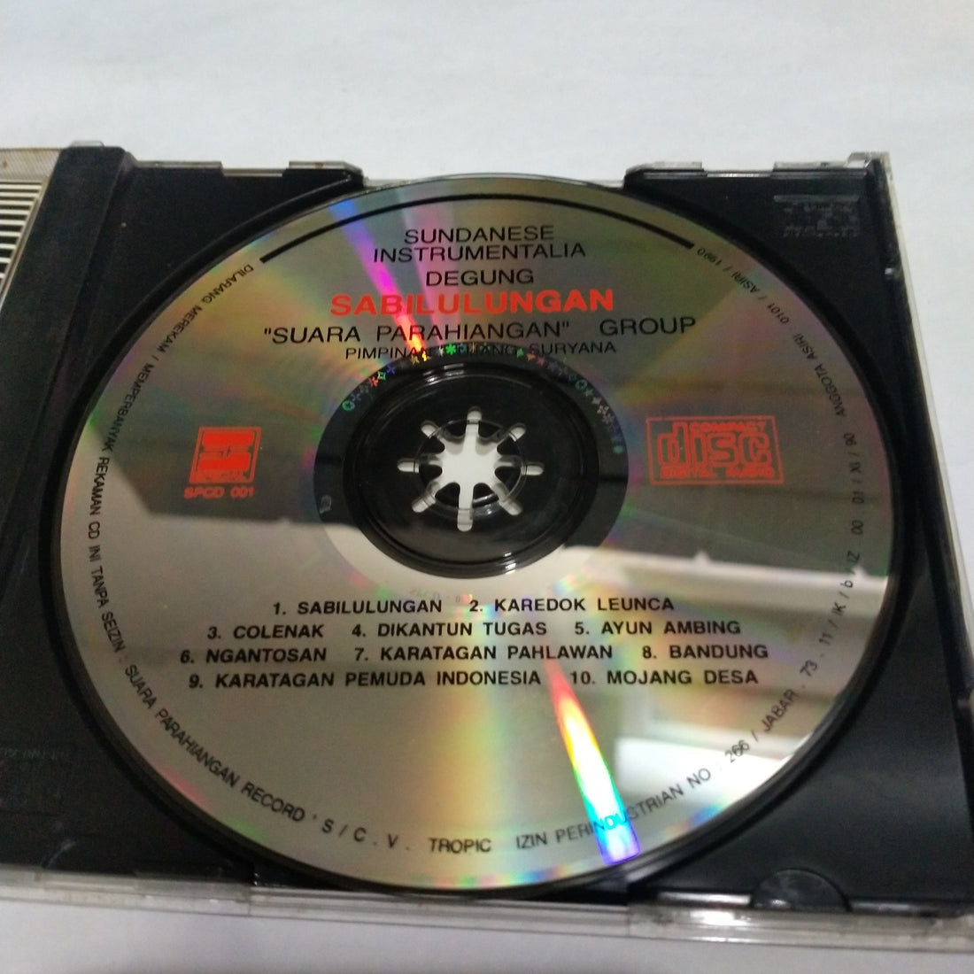 ซีดี Suara Parahiangan Pimpinan : Ujang Suryana - Degung Sabilulungan (Sundanese Instrumentalia) (CD) (VG+)