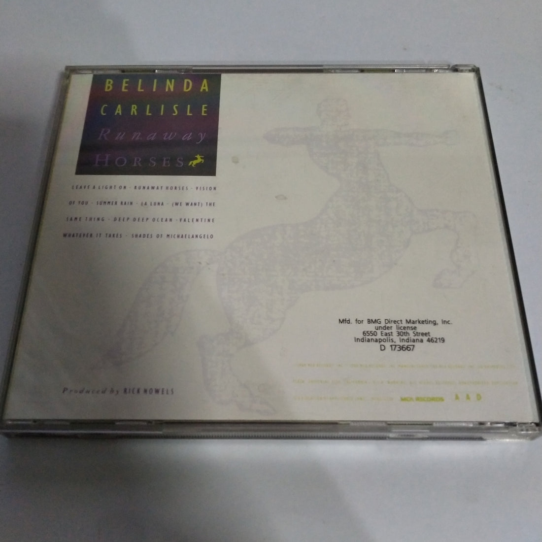 ซีดี Belinda Carlisle - Runaway Horses CD VG+