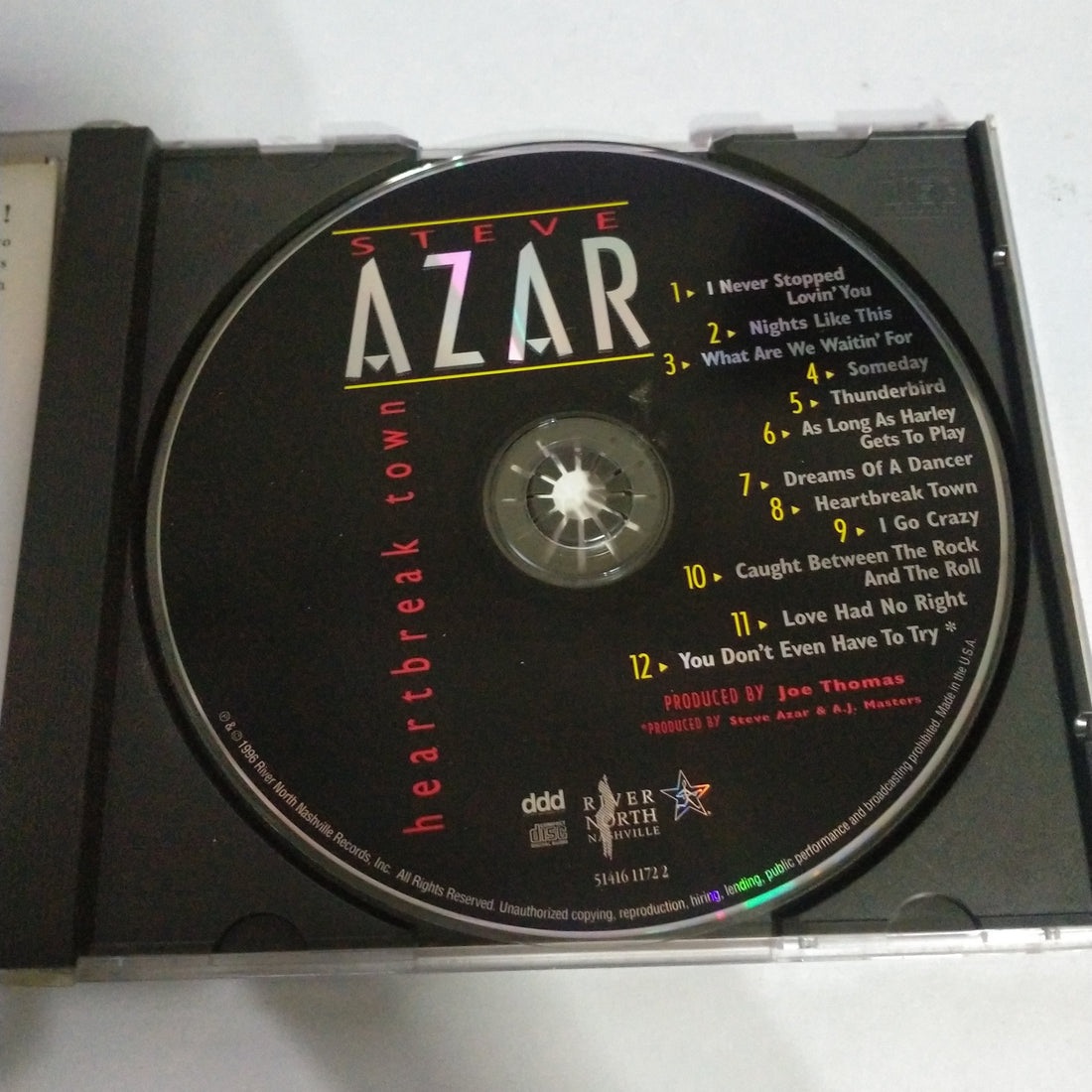 ซีดี Steve Azar - Heartbreak Town (CD) (VG+)