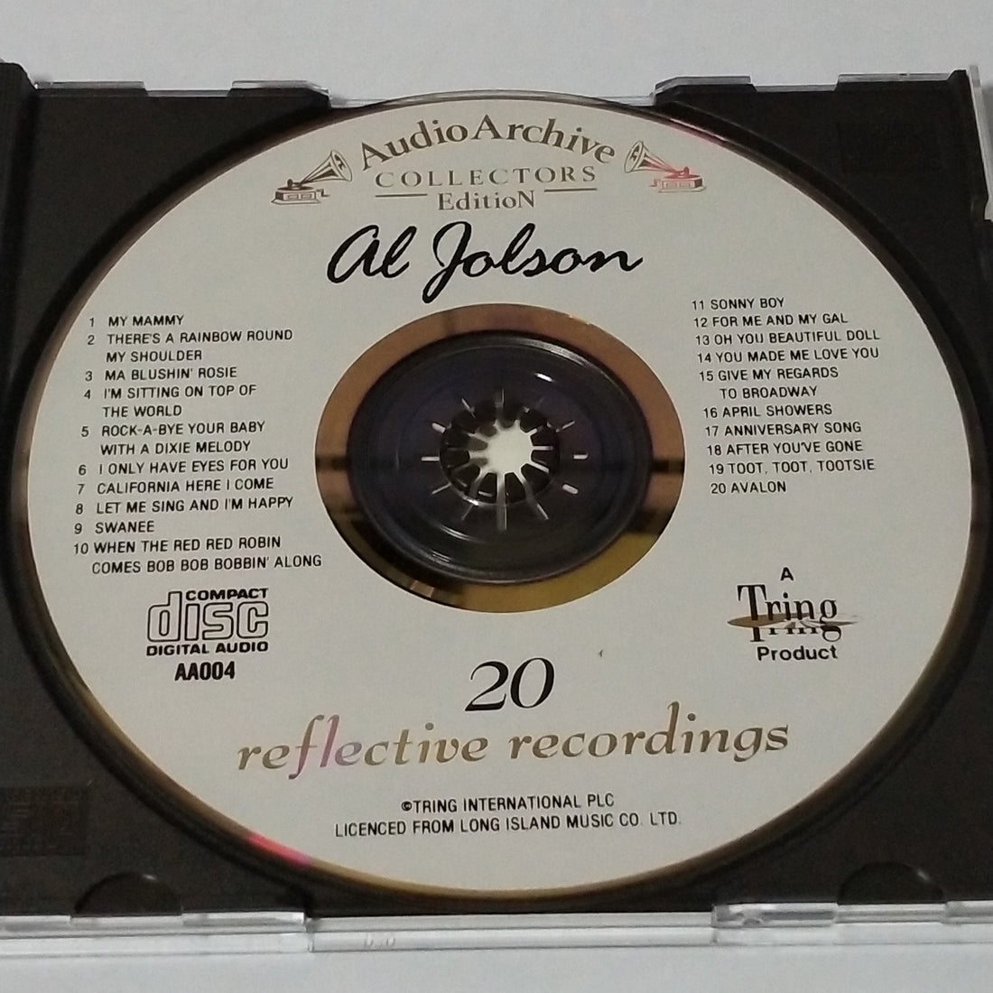 ซีดี Al Jolson - 20 Reflective Recordings (CD) (VG+) (แผ่นทอง)