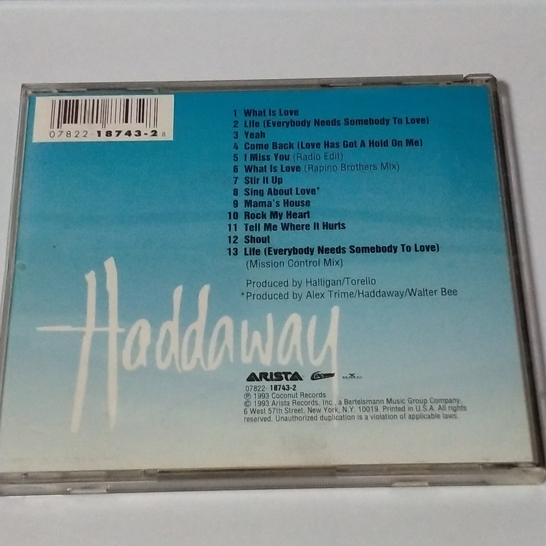 ซีดี Haddaway - Haddaway CD VG+