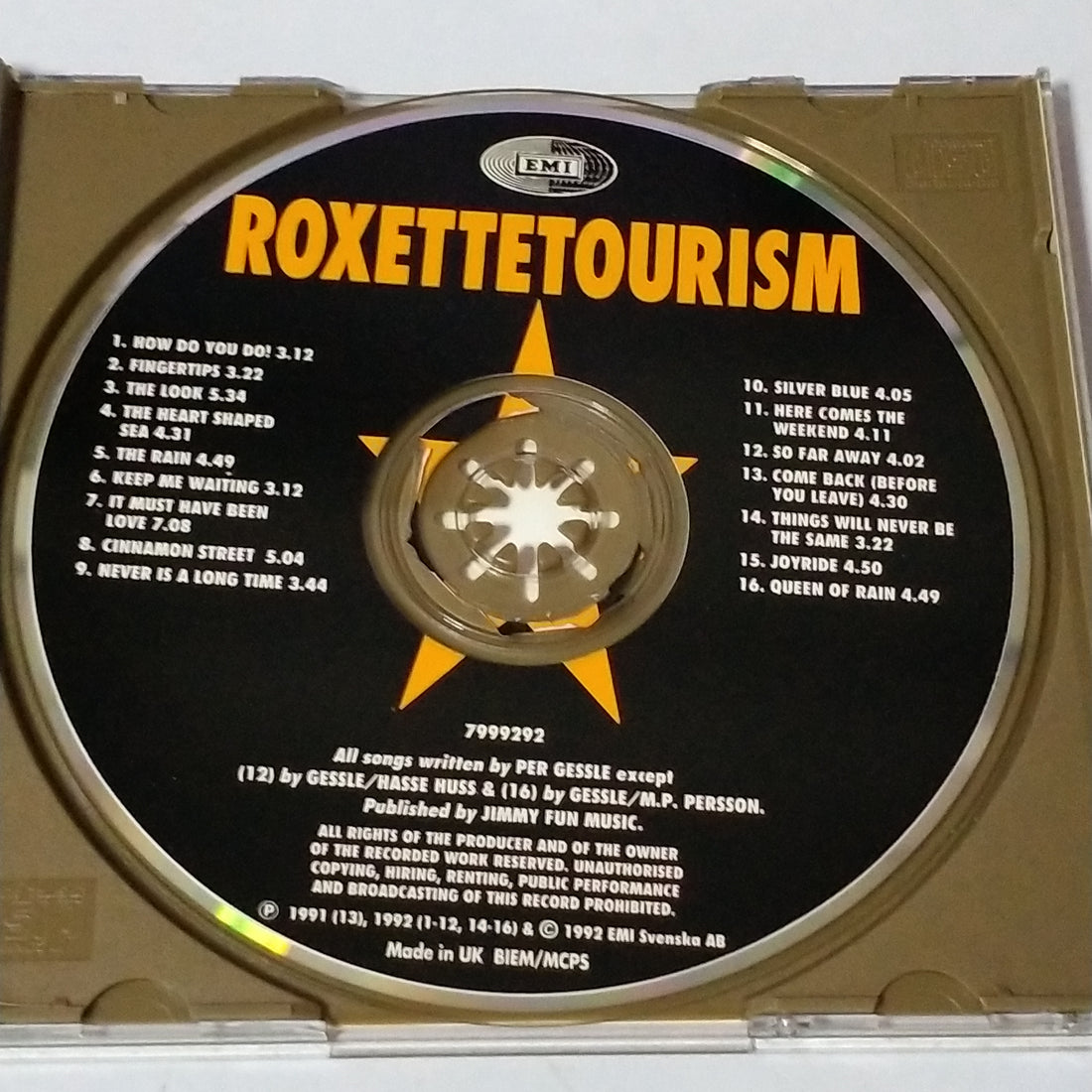 ซีดี Roxette - Tourism (CD) (VG+)