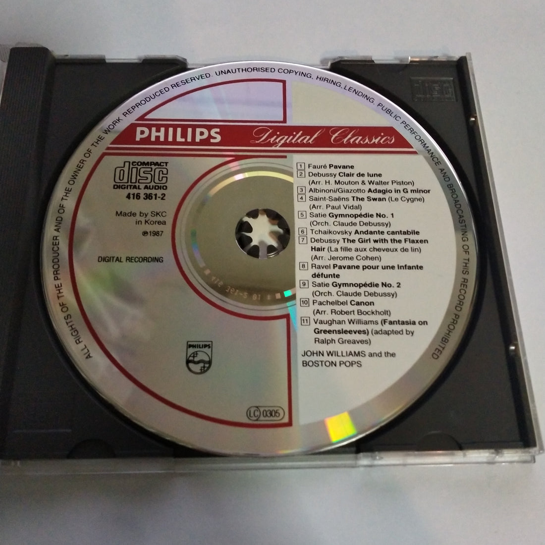 ซีดี John Williams , The Boston Pops Orchestra - Pops In Love (CD) (VG+)