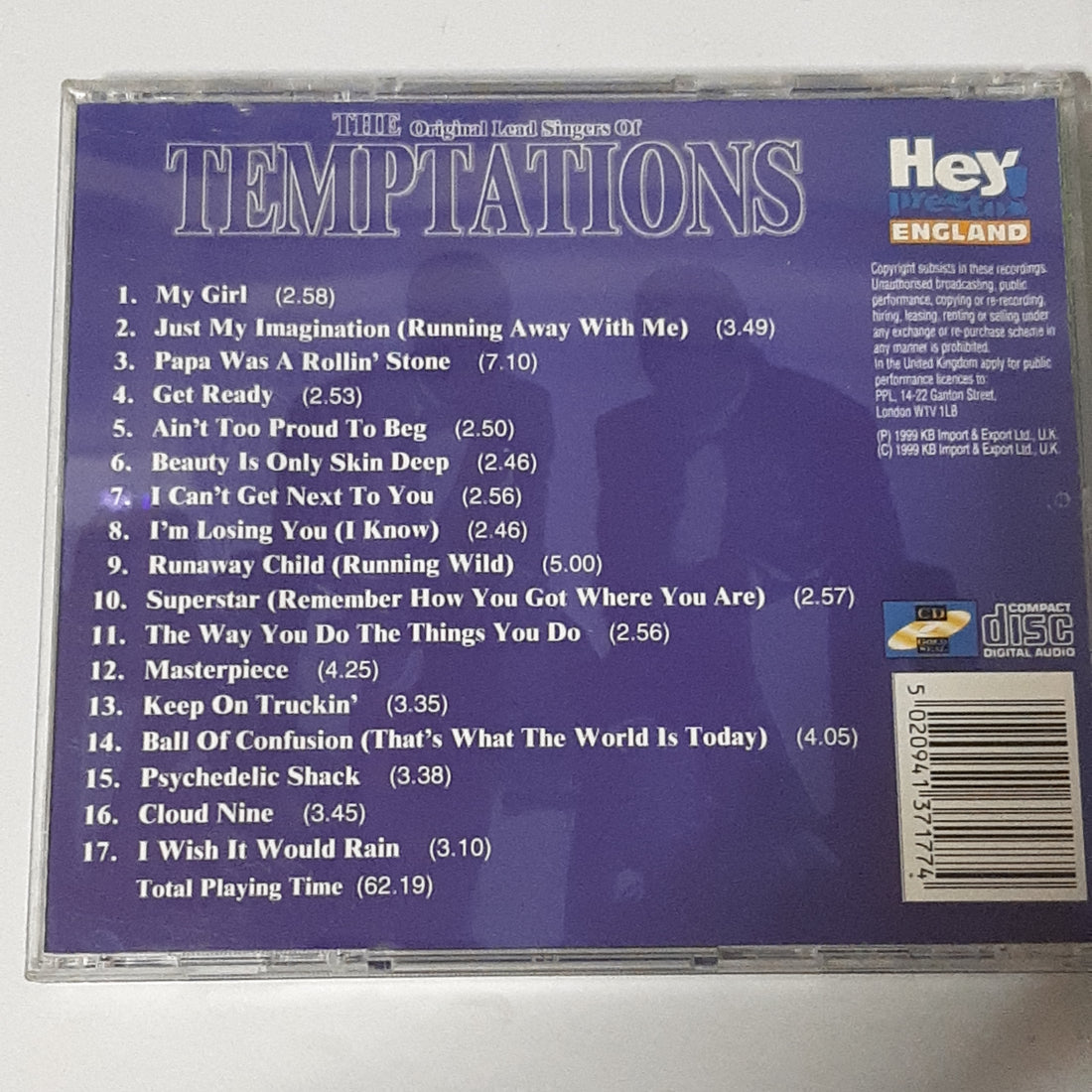 Temptationscd the temptations - the original lead singers of temptations (CD) (VG+ ...