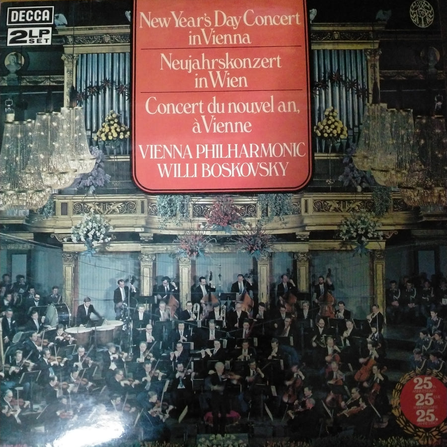 แผ่นเสียง Wiener Philharmoniker / Willi Boskovsky - New Year's Day Concert In Vienna = Neujahrskonzert In Wien = Concert Du Nouvel An, A Vienne (Vinyl) (VG+)