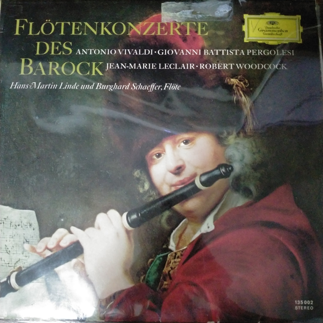 แผ่นเสียง Antonio Vivaldi · Giovanni Battista Pergolesi · Jean-Marie Leclair · Robert Woodcock - Hans-Martin Linde Und Burghard Schaeffer - Flötenkonzerte Des Barock (Vinyl) (VG+)