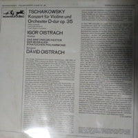 Pyotr Ilyich Tchaikovsky, Igor Oistrach, David Oistrach, Moscow Philharmonic Orchestra - Konzert Für Violine Und Orchester D-Dur Op. 35 (Vinyl) (VG+)