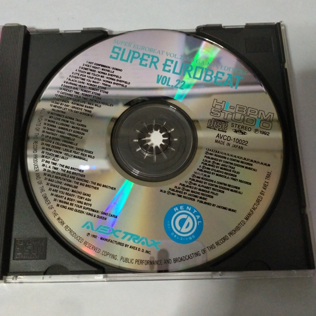 ซีดี Various - Super Eurobeat Vol. 22 - Mega-Mix Edition - King & Queen Special CD G+