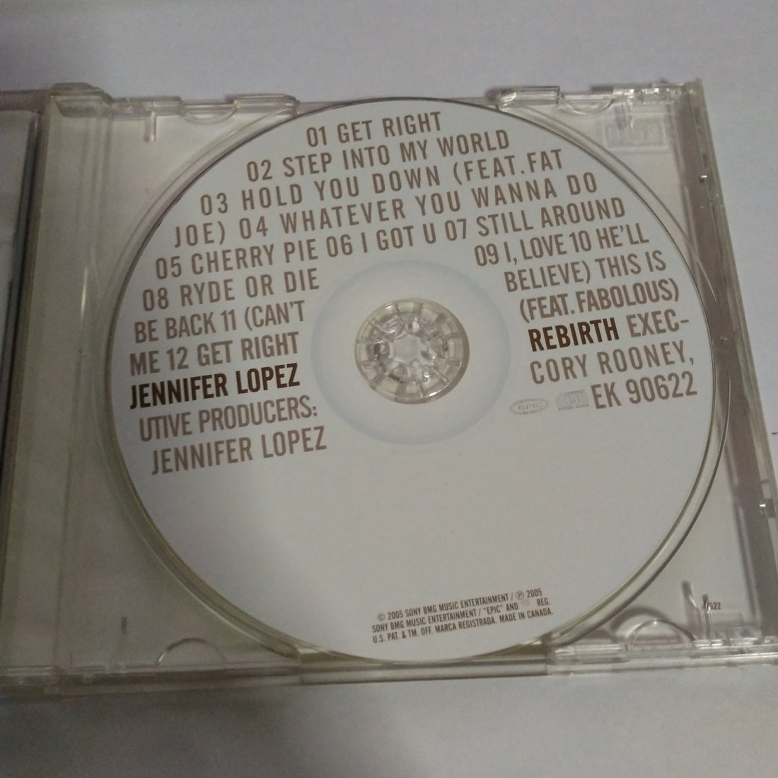 ซีดี Jennifer Lopez - Rebirth (CD) (VG+)