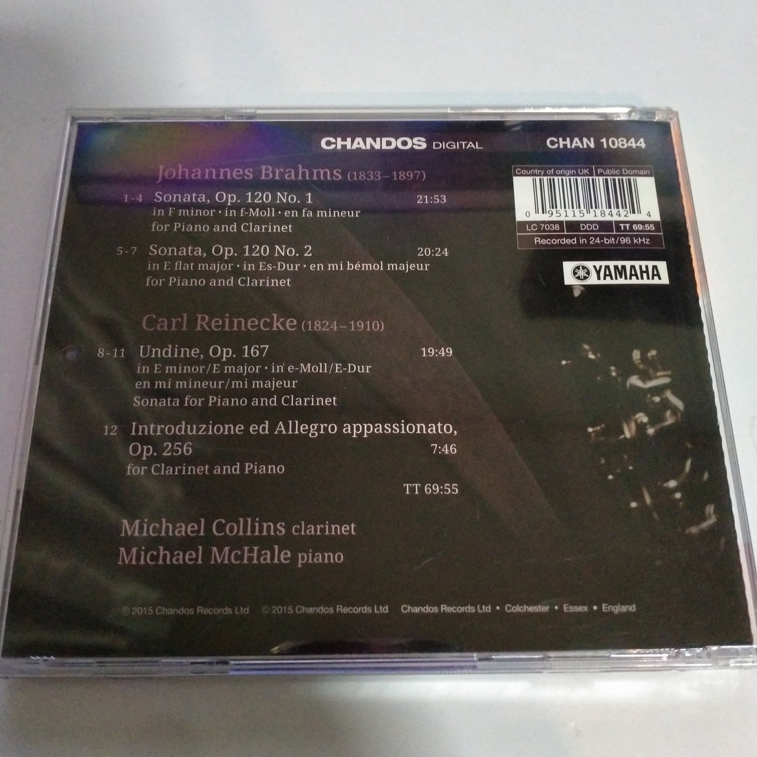 ซีดี Johannes Brahms, Carl Reinecke, Michael Collins , Michael McHale - Works for Clarinet & Piano (CD) (VG)