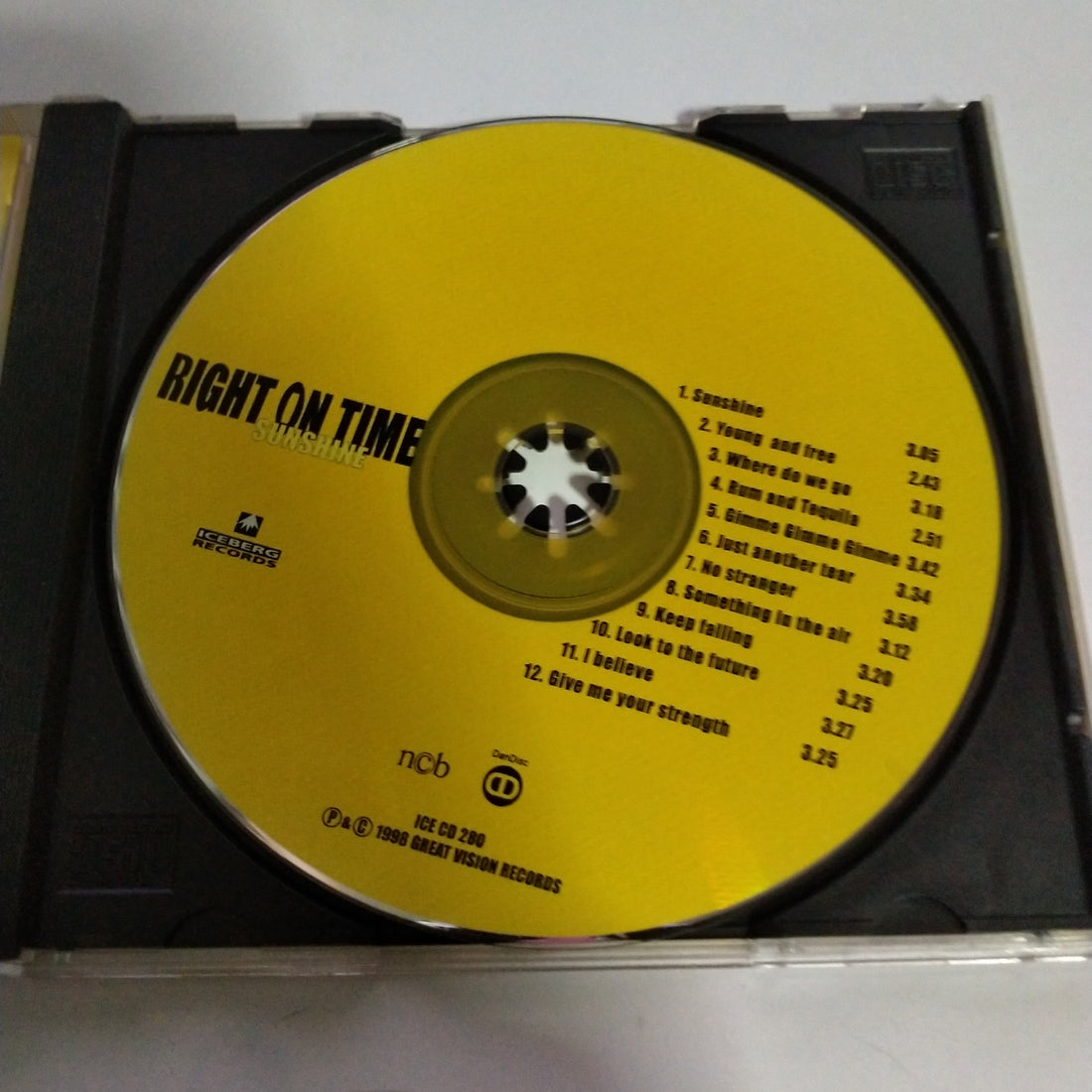 ซีดี Right On Time - Sunshine CD VG+