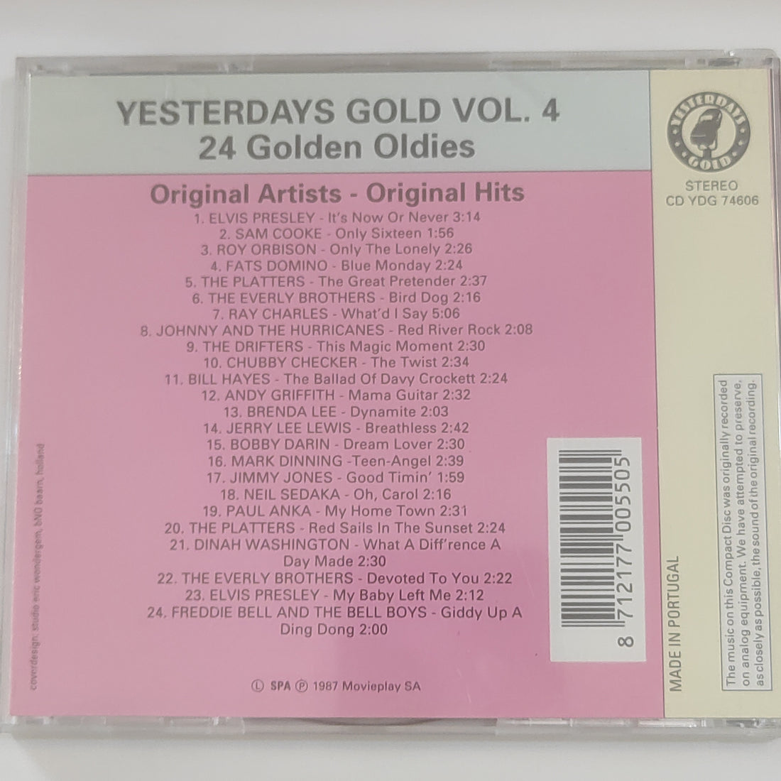 ซีดี Various - yesterdays gold 24 golden oldies VOL.4 (CD) (VG+)