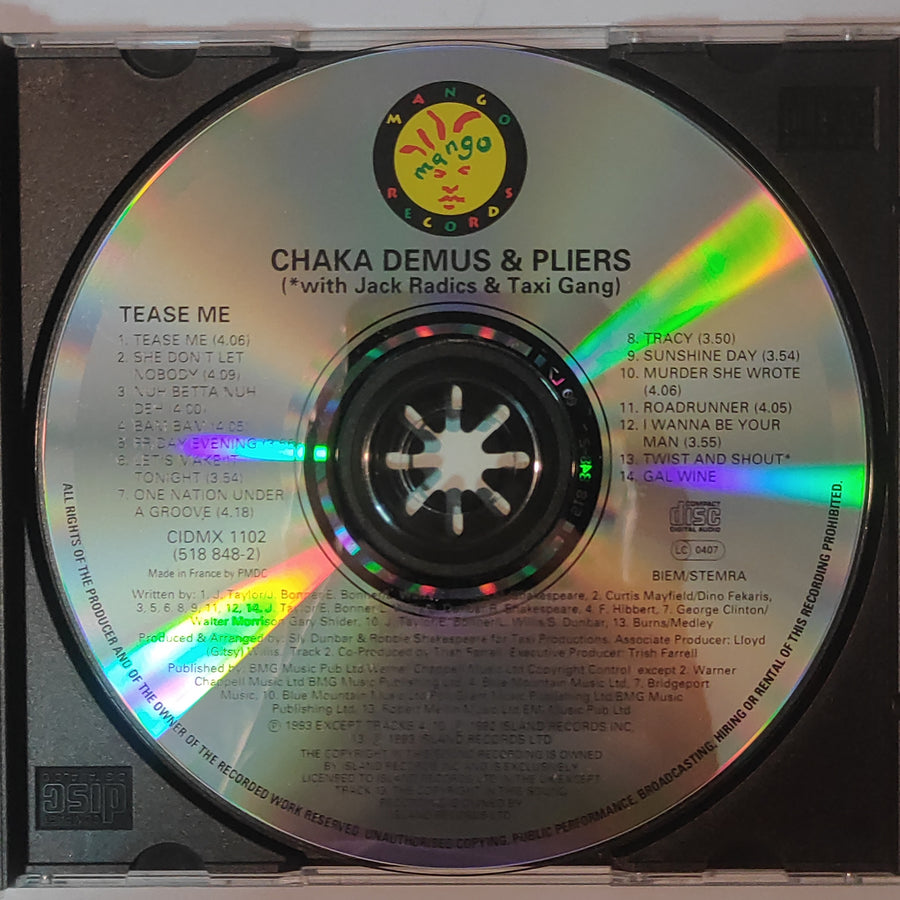 ซีดี Chaka Demus & Pliers - Tease Me CD VG