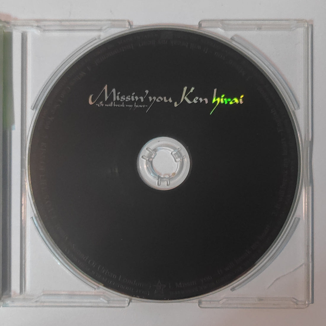 ซีดี Ken Hirai - Missin' You ~It Will Break My Heart~ (CD) (G)