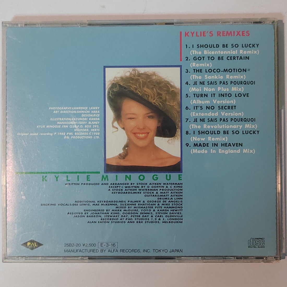 ซีดี Kylie Minogue = Kylie Minogue - Kylie's Remixes = カイリーズ　リミクスィーズ CD VG+