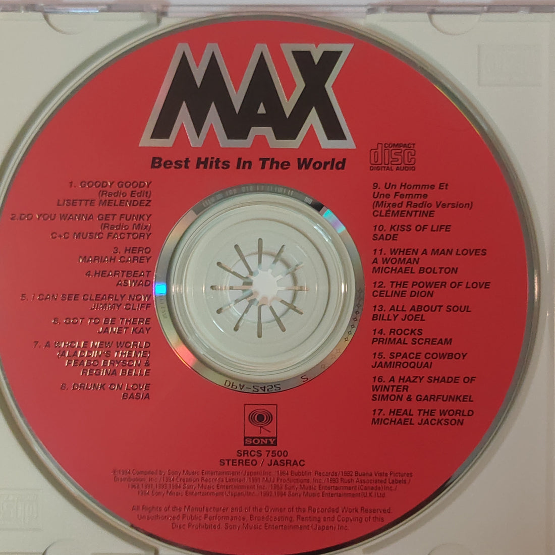 ซีดี Various - Max Best Hits In The World CD VG+