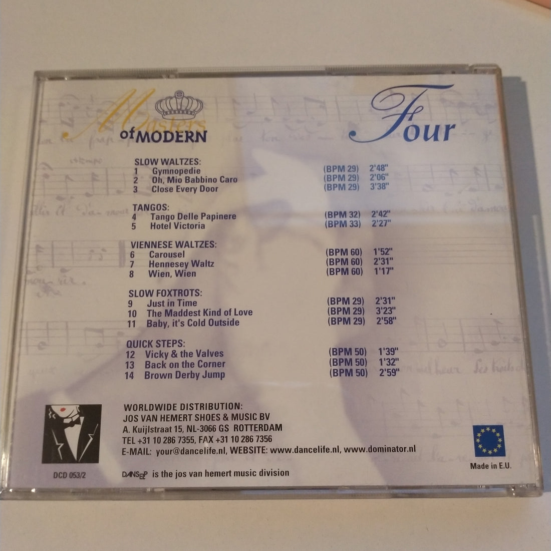 ซีดี The Dancelife Studio Orchestra & Singers - Masters Of Modern Four (CD) (VG+)