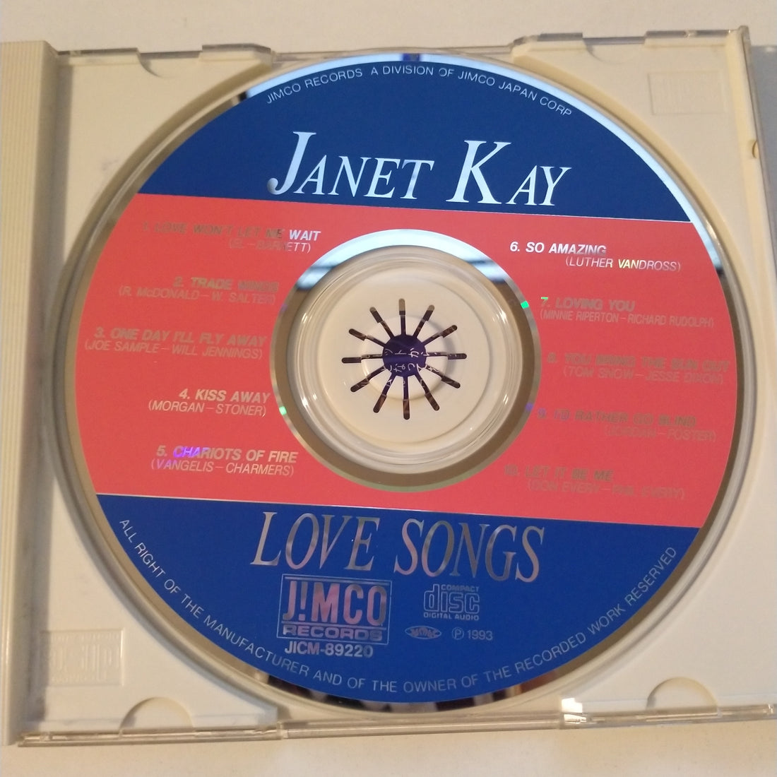 ซีดี Janet Kay - Love Songs (CD) (VG+)