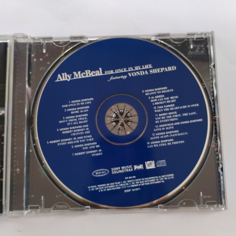 ซีดี Various Featuring Vonda Shepard - Ally McBeal - For Once In My Life (CD) (VG+)