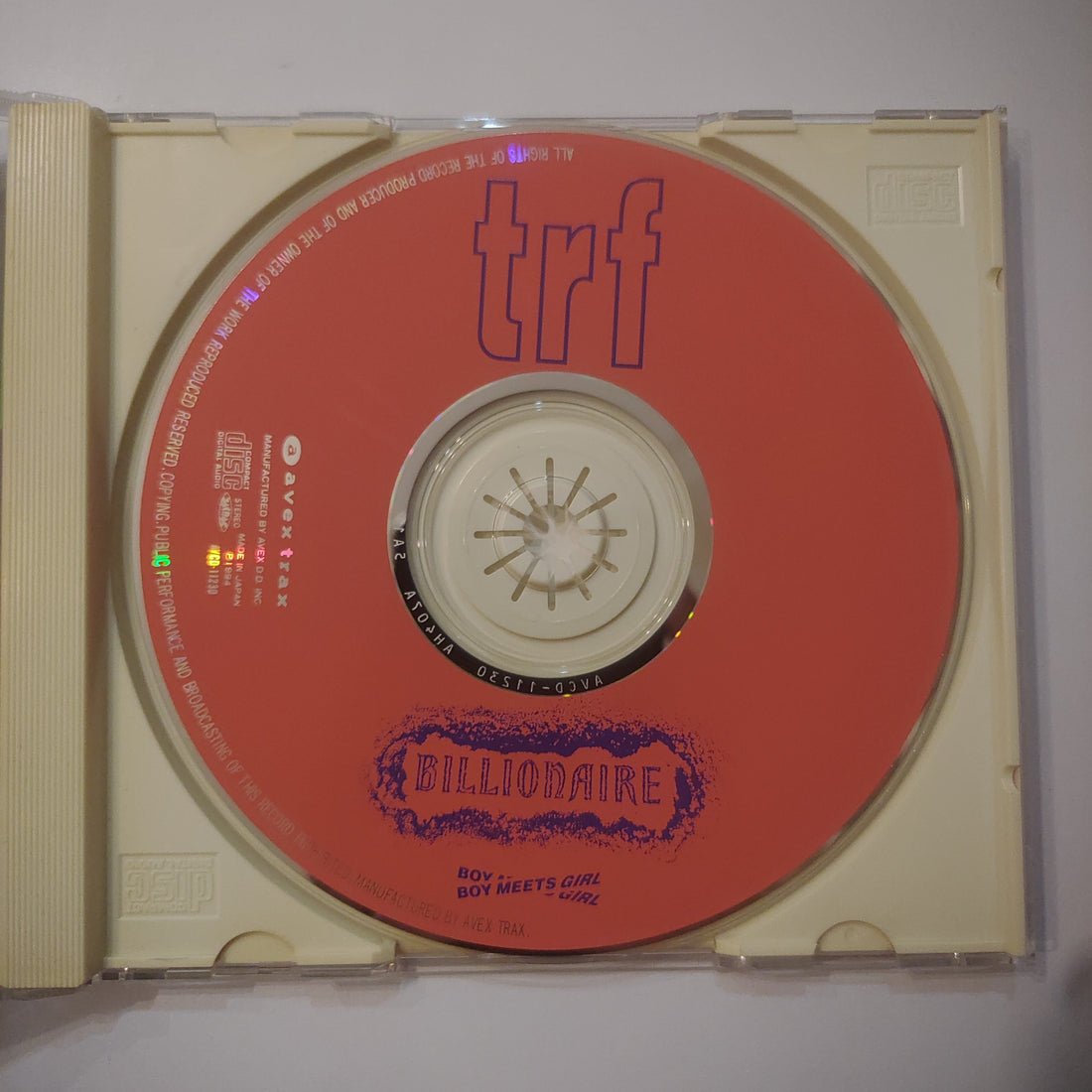 ซีดี TRF - Billionaire (Boy Meets Girl) (CD) (VG+)