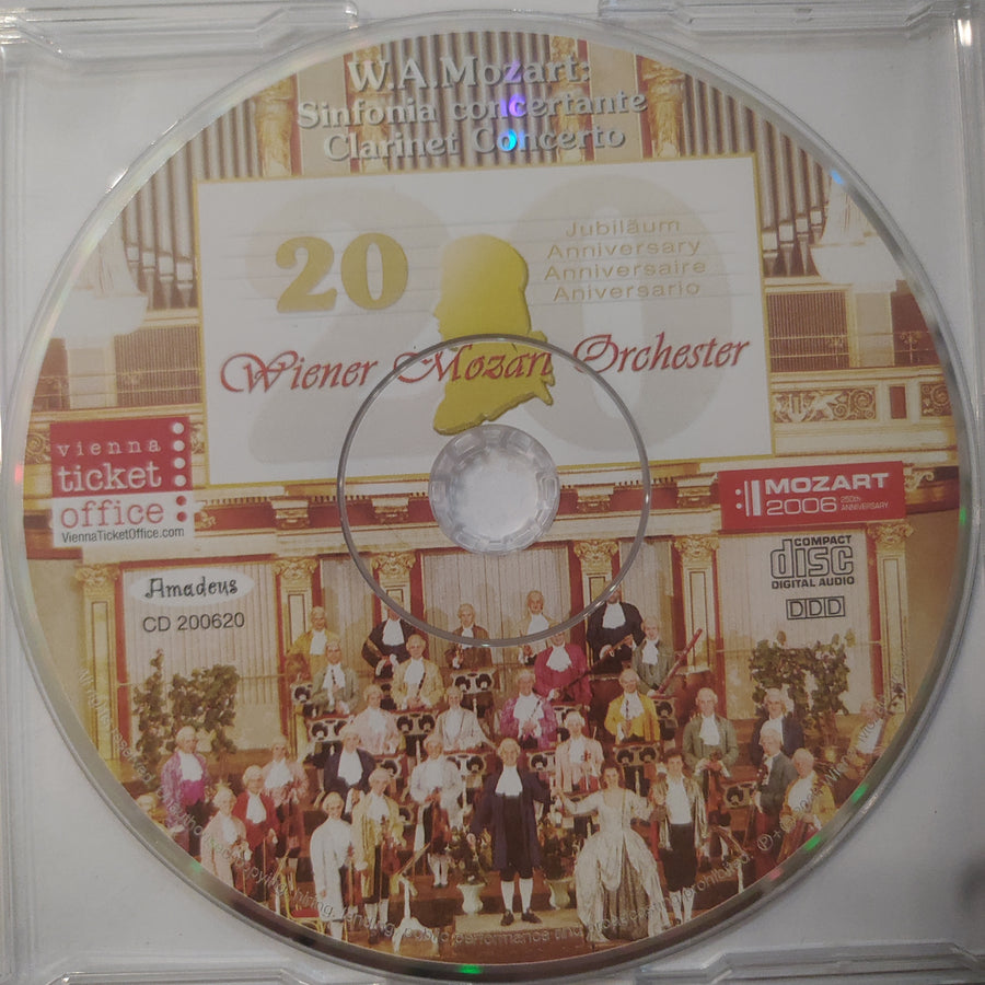 ซีดี Wiener Mozart Orchester, Wolfgang Amadeus Mozart - Sinfonia Concertante / Clarinet Concerto (CD) (VG+)