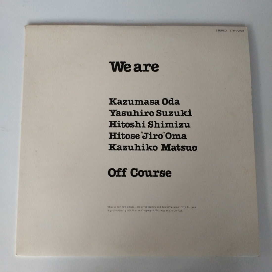 แผ่นเสียง Off Course - We Are Vinyl VG+