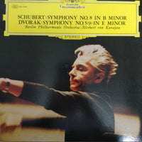 แผ่นเสียง Franz Schubert, Antonín Dvořák - Herbert von Karajan / Berliner Philharmoniker - Schubert: Symphony No.8 In B Minor / Dvořák: Symphony No.5(9) In E Minor (Vinyl) (VG+)