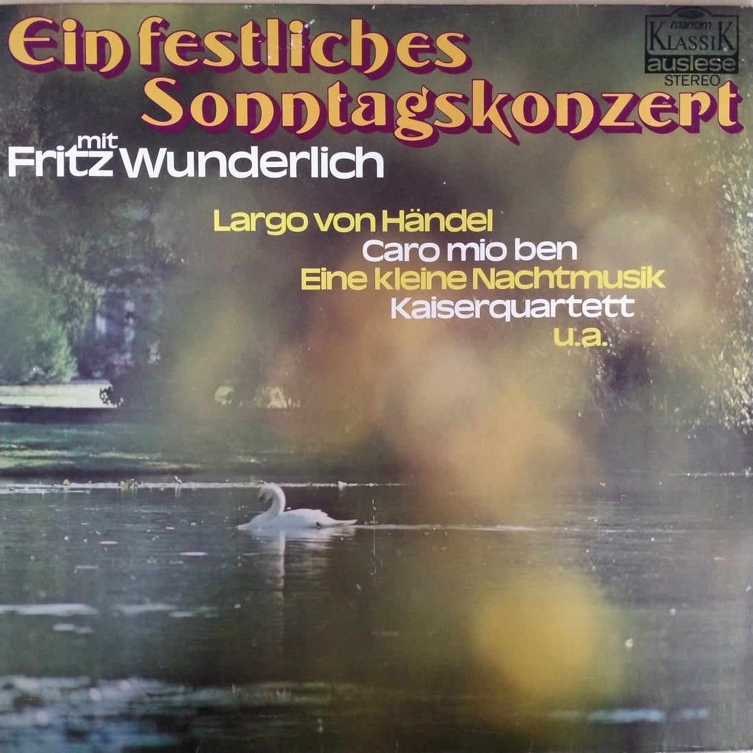แผ่นเสียง Fritz Wunderlich - Ein Festliches Sonntagskonzert Vinyl VG+