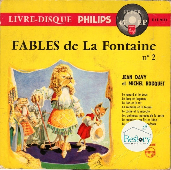 Jean Davy Et Michel Bouquet : Fables De La Fontaine N° 2 (7", EP)
