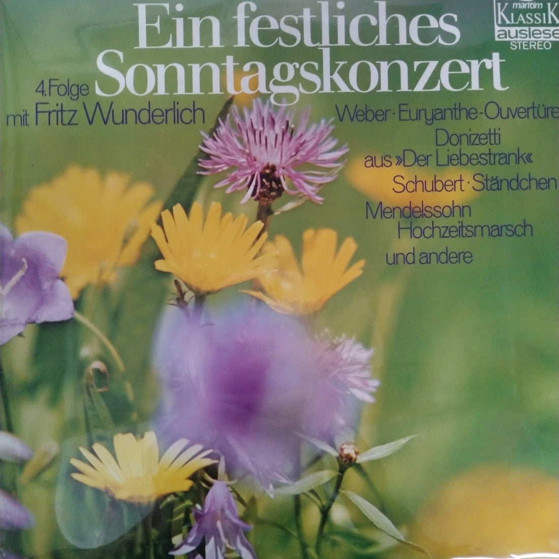 Fritz Wunderlich - Ein Festliches Sonntagskonzert - 4. Folge (Vinyl) (VG+)