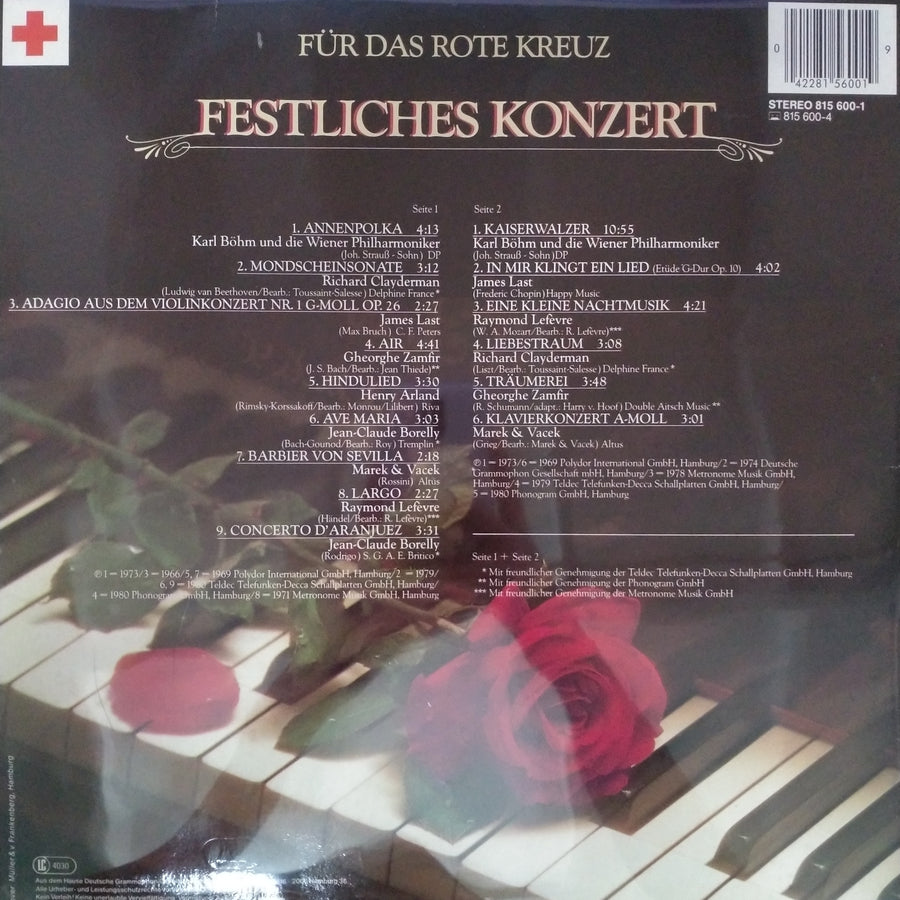 Various - Für Das Rote Kreuz - Festliches Konzert (Cassette) (VG+)