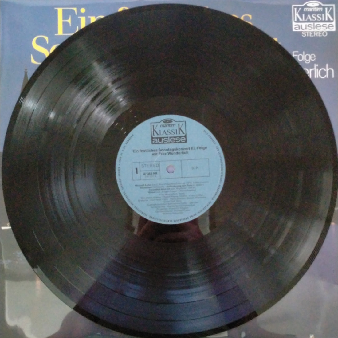 แผ่นเสียง Fritz Wunderlich - Ein Festliches Sonntagskonzert, 3. Folge Vinyl VG+