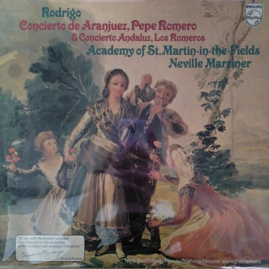 แผ่นเสียง Joaquín Rodrigo – Pepe Romero & The Romeros, The Academy Of St. Martin-in-the-Fields, Sir Neville Marriner - Concierto De Aranjuez & Concierto Andaluz (Vinyl) (VG+)